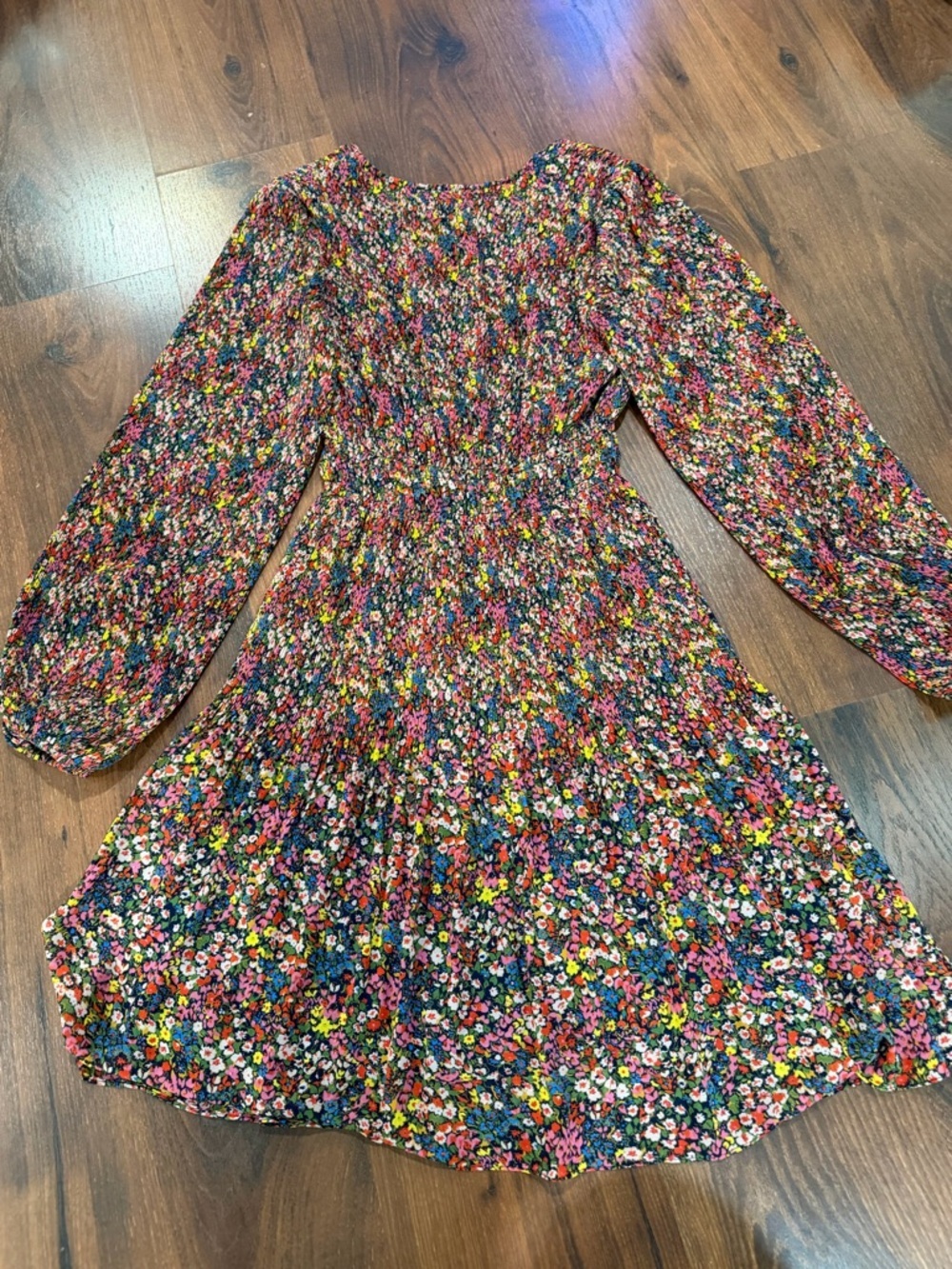Boden V-Neck Plissé Midi Swirl Kate Middleton  Dress Size 2R - Picture 9 of 9